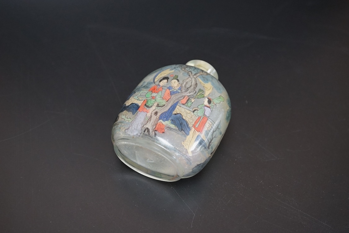 A Chinese inside-painted snuff bottle, 8cm high